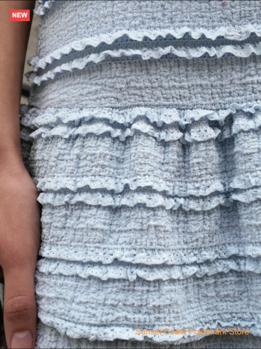 High Waist Tiered Ruffle Flowy Mini Skort - Picture 7 of 7